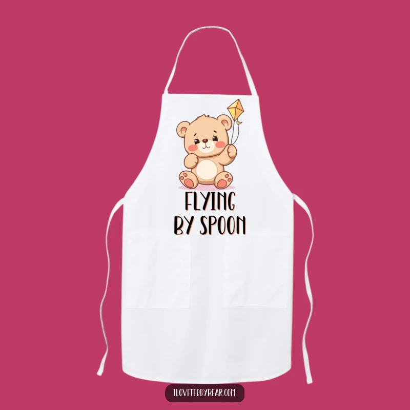 Funny Teddy Bear Kite Struggle Apron - Hilarious Gift for Determined Cooks