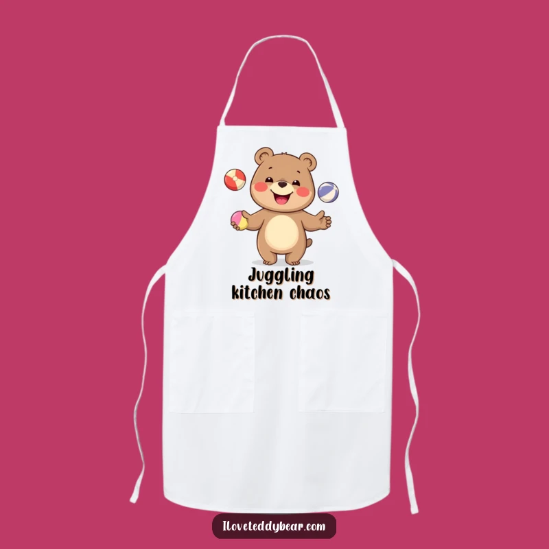 Funny Juggling Bear Apron: Cook Up Laughs in the Kitchen, Perfect Gift
