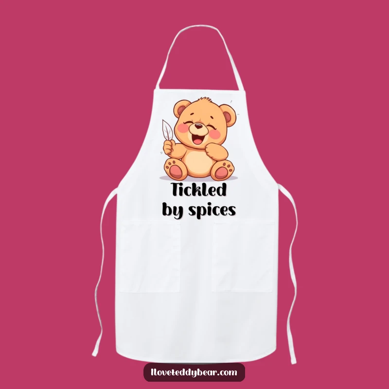 Funny Tickled Teddy Bear Apron: Kitchen Fun & Giggles, Unique Funny Gift