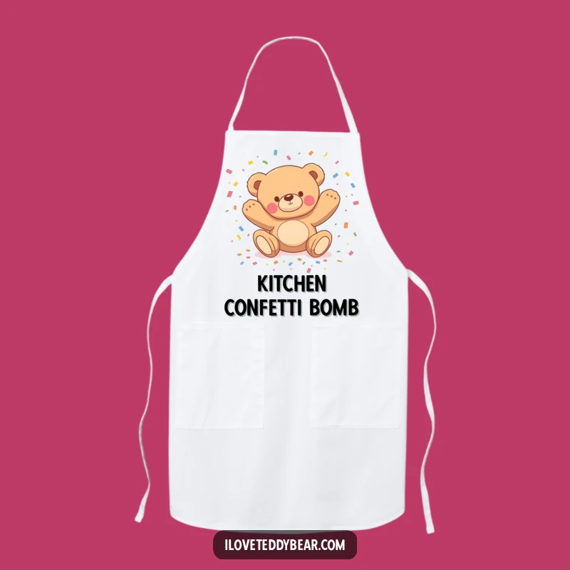 Funny Tripping Teddy Bear Apron - Messy Fun Kitchen Gift