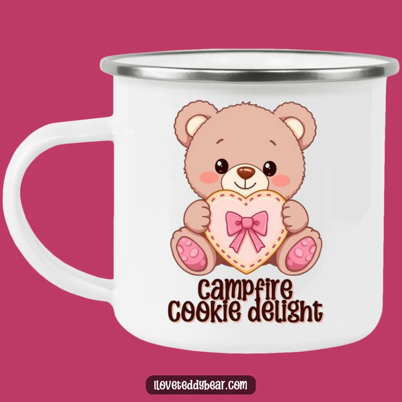 Funny Teddy Bear Cookie Gift Camping Mug: Sweet Outdoor Treat
