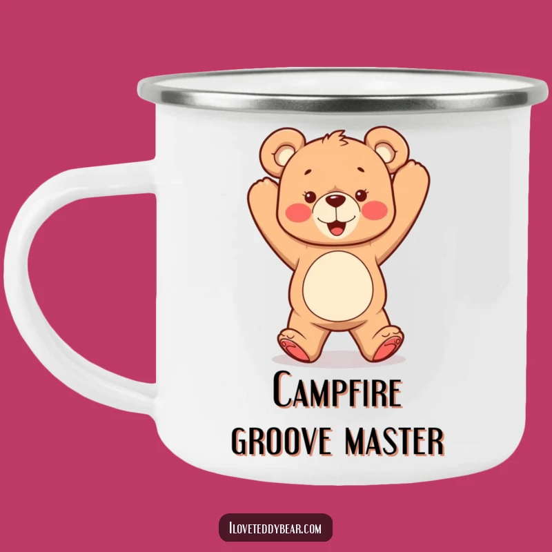 Funny Dancing Teddy Bear Camping Mug: Groove Outdoors, Ideal Funny Gift