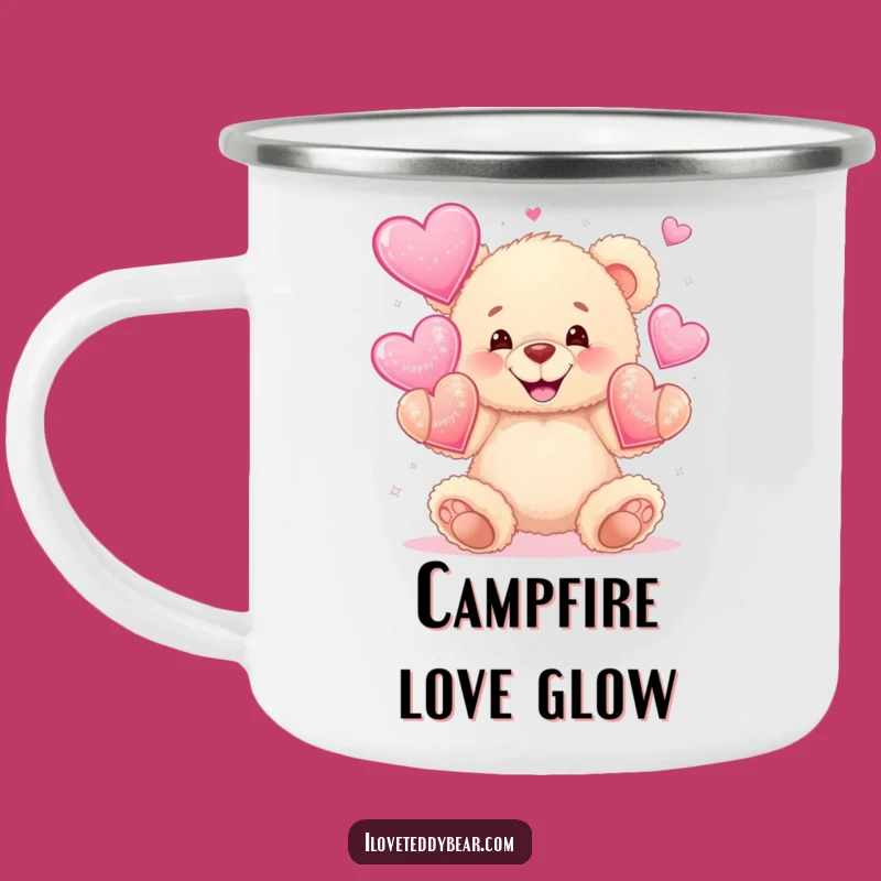 Funny Juggling Bear Camping Mug: Adventure with Love!