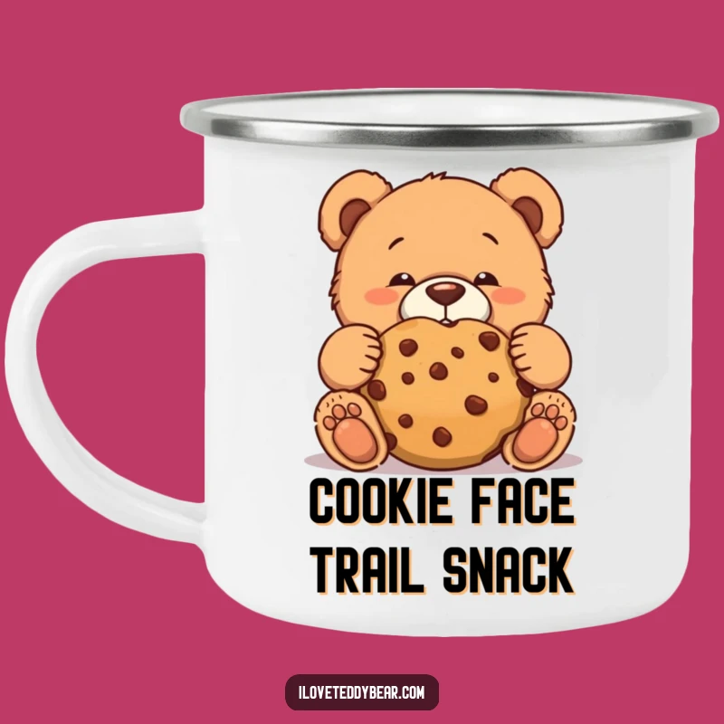 Funny Teddy Bear Cookie Face Camping Mug: Discreet Outdoor Treats