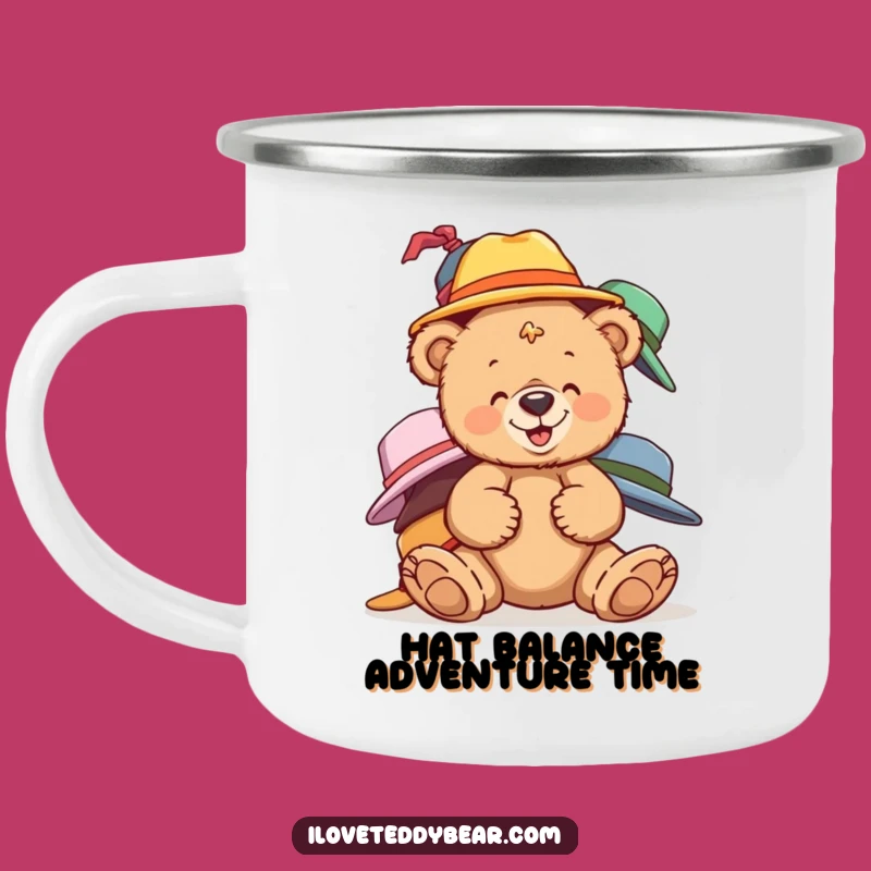 Funny Teddy Bear Hats Camping Mug: Adventure with Giggles