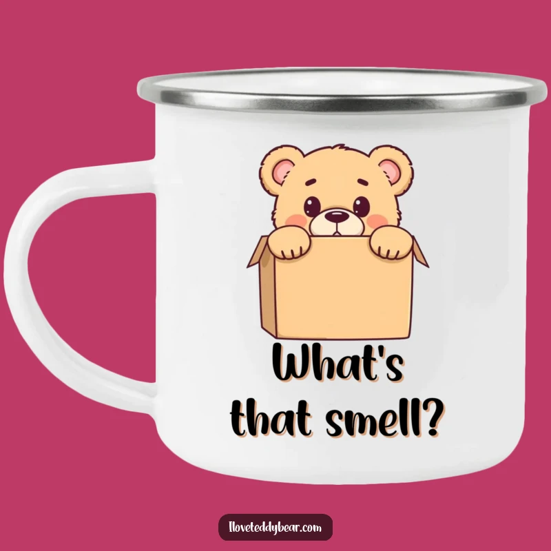 Funny Teddy Bear Surprise Camping Mug: Adventure Fuel with Laughs