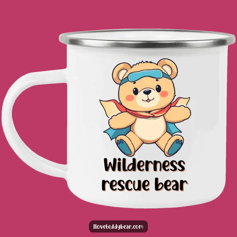 Adventure Ready Funny Superhero Teddy Bear Camping Mug - Fuel Your Missions!