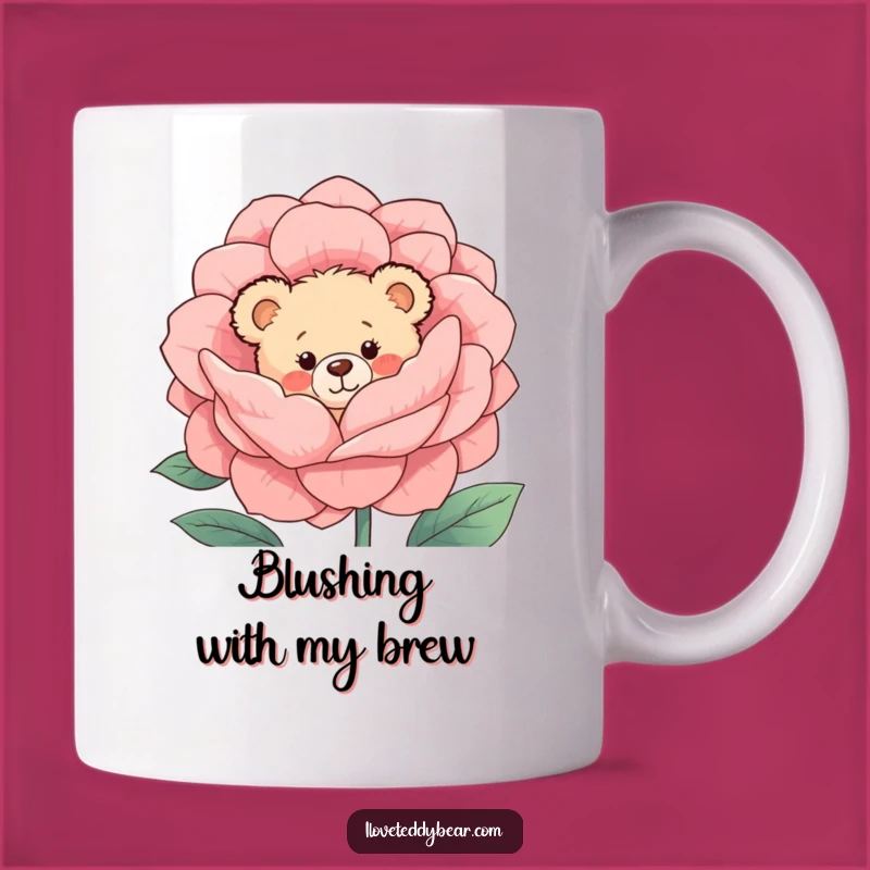 Funny Shy Bear Mug: Adorable Teddy Peeking, Sweet and Funny Gift for Gentle Souls