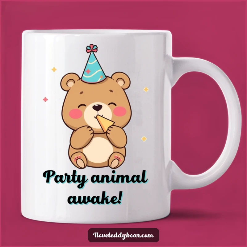 Funny Bear Party Mug, Celebrate with Glee - A Hilarious Birthday Gift!