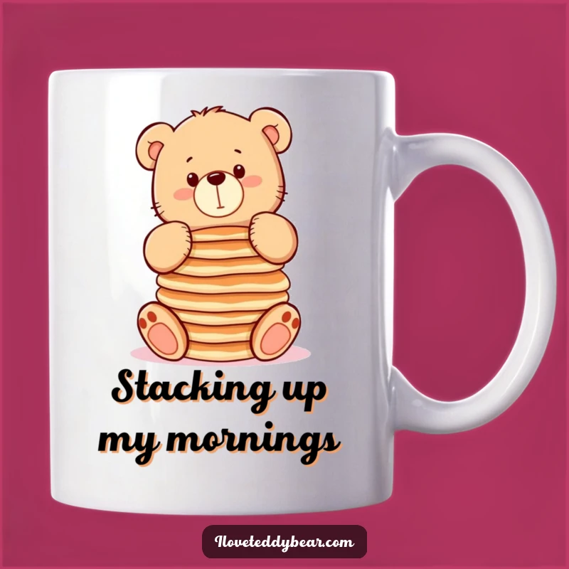 Funny Pancake Bear Mug: Hilarious Breakfast Balancing Act