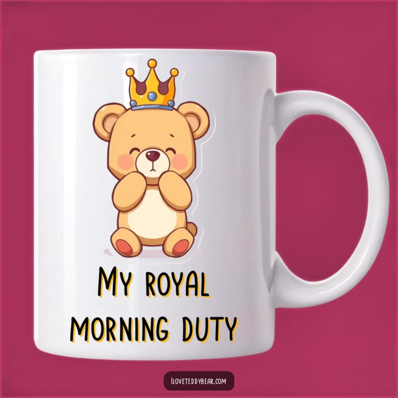 Funny Royal Teddy Bear Bowing Mug: A Hilarious Gift for Teddy Bear Lovers