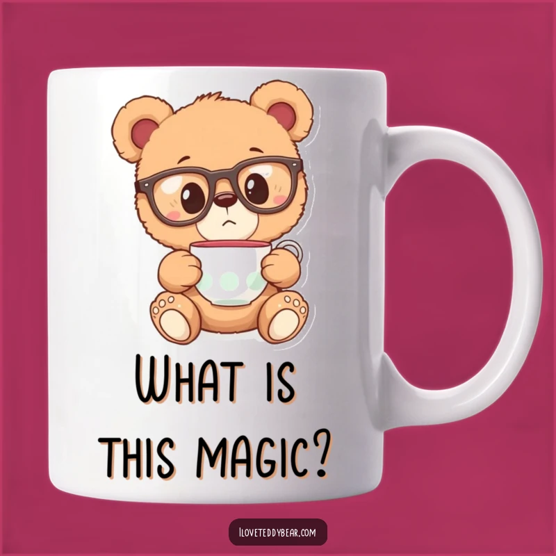 Funny Surprised Teddy Bear Mug - Whimsical Teacup Surprise Gift