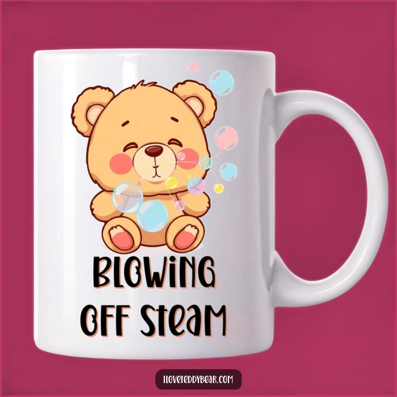 Funny Teddy Bear Bubbles Mug: Cheerful & Colorful Gift Idea