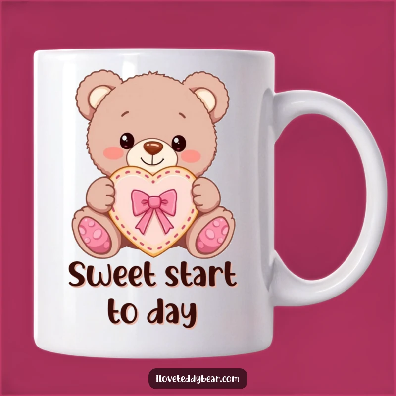 Funny Teddy Bear Cookie Gift Mug: Sweet Love Present