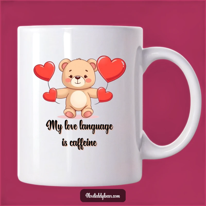 Funny Teddy Bear Juggling Hearts Mug: A Hilarious Gift for Valentine's Day!