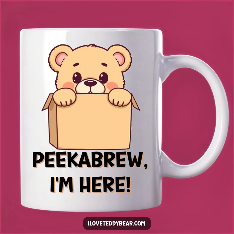 Funny Teddy Bear Surprise Mug: A Hilarious Peek-a-Boo Gift for Friends