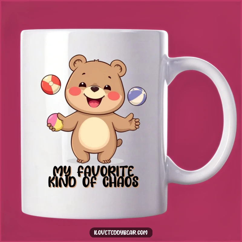 Funny Bear Juggling Balls Mug: Hilarious Gift for Circus Lovers & Playful Souls