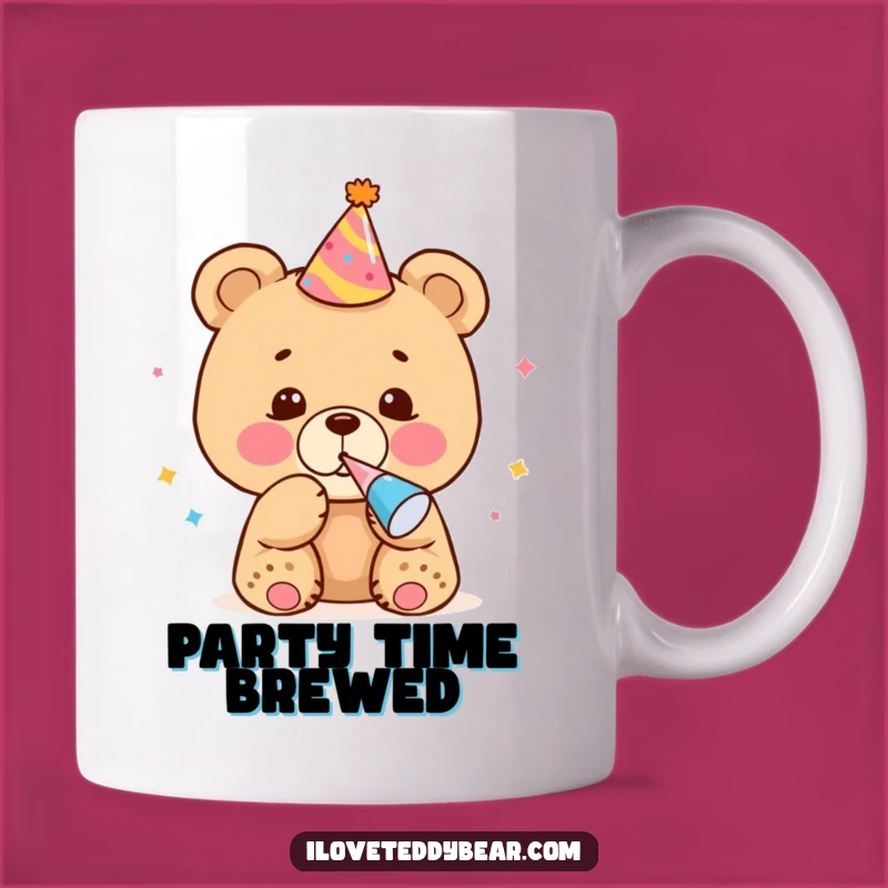Funny Bear Cub Party Mug - Birthday Celebration Gift Idea
