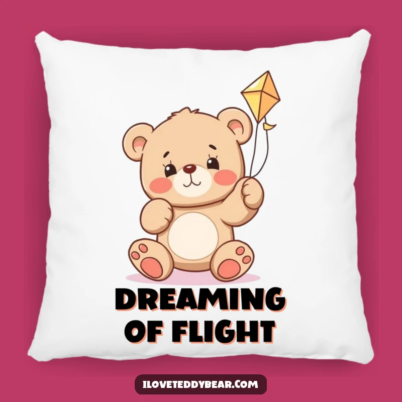 Funny Teddy Bear Kite Struggle Pillow - Cozy & Comical Accent