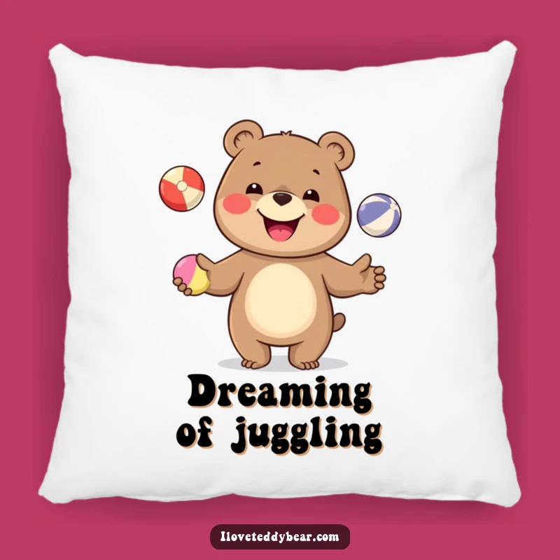Funny Juggling Bear Pillow: Cozy Comfort and Comical Cheer for Your Sofa