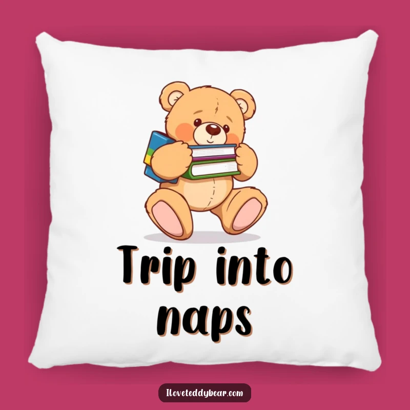 Funny Clumsy Book Bear Pillow - Cozy & Comical, Wonderful Funny Gift