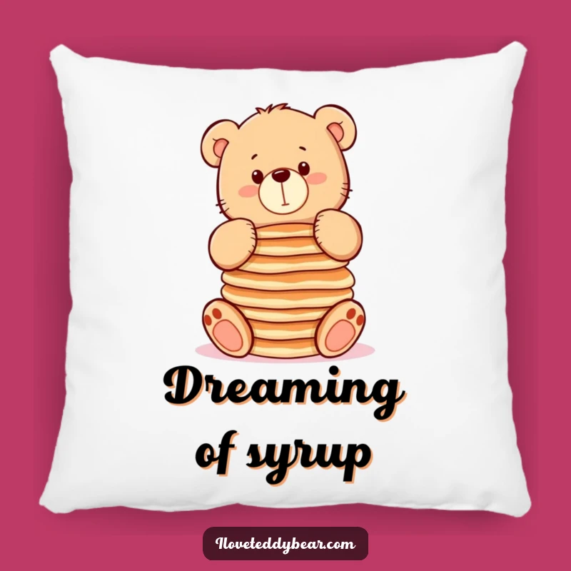 Funny Pancake Bear Pillow: Cozy Comfort with Breakfast Charm