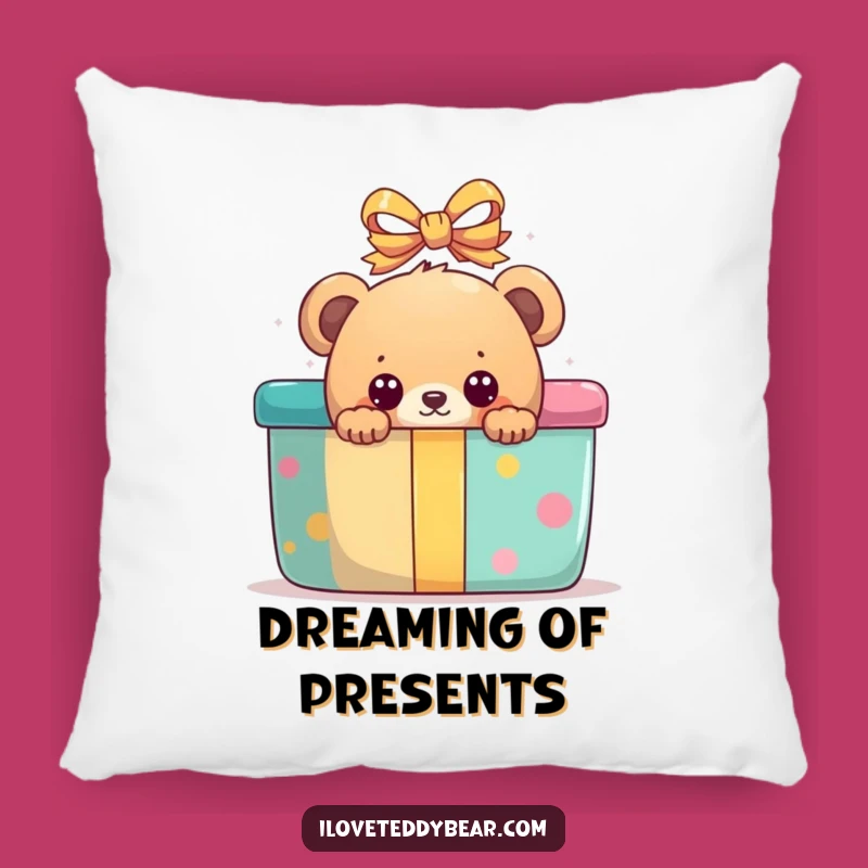 Funny Peek-a-Boo Bear Present Pillow - Cozy Surprise for Your Sofa Gift