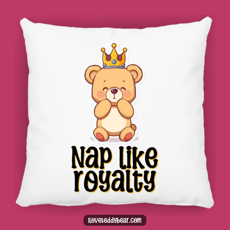 Funny Royal Teddy Bear Pillow: Soft & Comfy, Perfect Funny Teddy Bear Gift