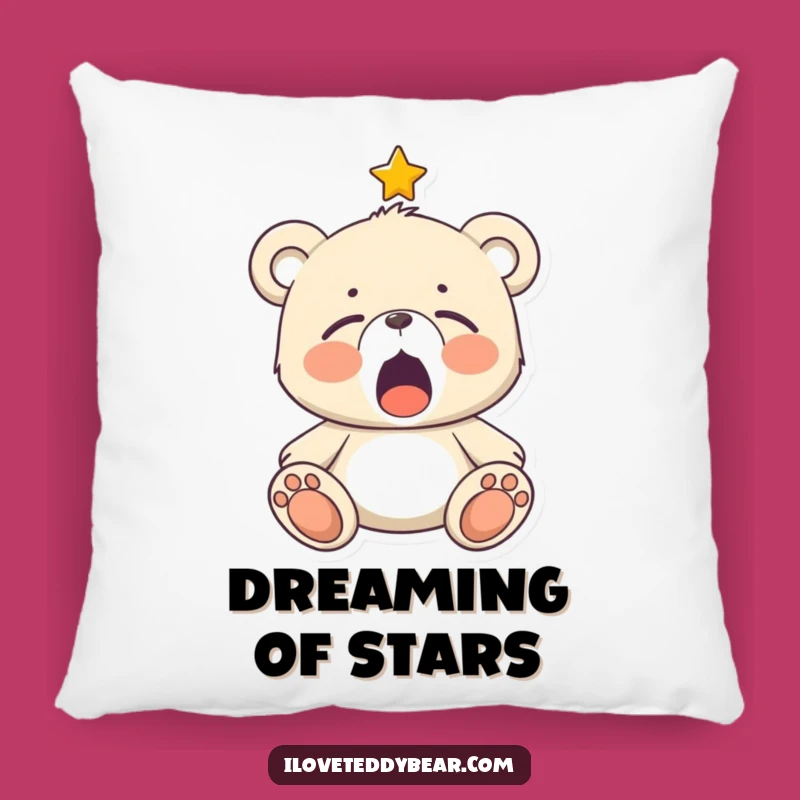 Funny Sleepy Teddy Bear Star Pillow: Cozy Dream Companion