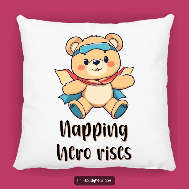 Funny Superhero Teddy Bear Pillow - Cozy Comfort for Heroes!