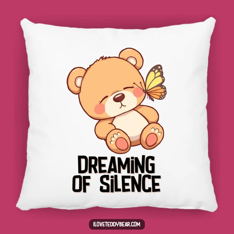 Funny Teddy Bear Butterfly Pillow - Soft & Humorous Comfort Gift for Naps
