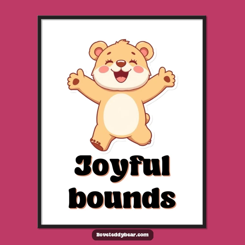 Funny Bear Cub Digital Art - Joyful Decor, Perfect Funny Gift for Walls