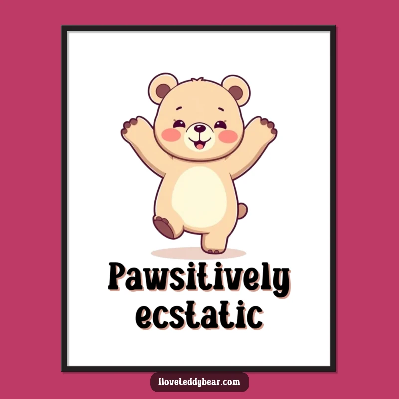 Funny Dancing Bear Digital Art: Instant Joyful Decor for a Lively Space