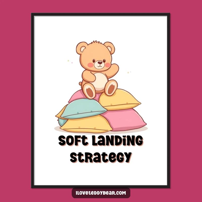 Funny Teddy Bear Pillow Trip Digital Art - Instant Charm & Giggles!