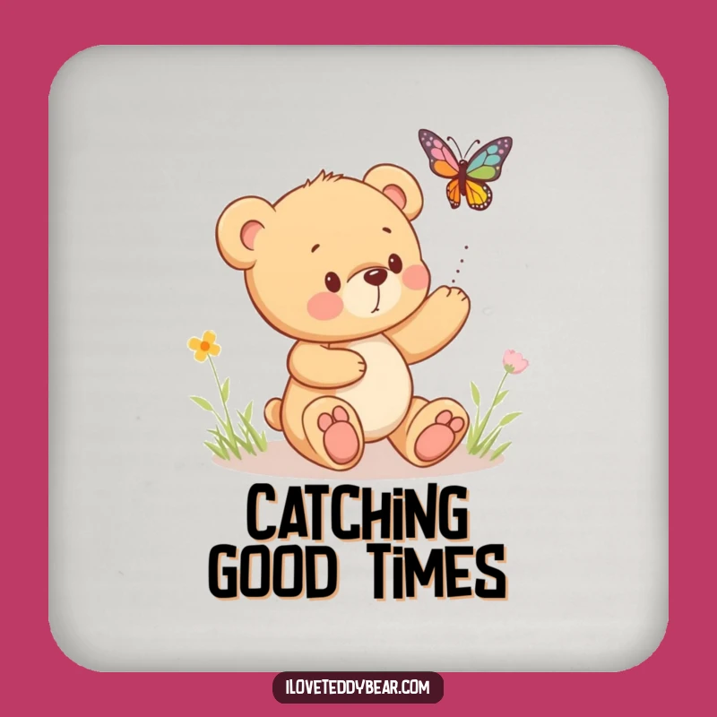 Funny Teddy Bear Butterfly Coasters: Protect Surfaces with Playful Charm
