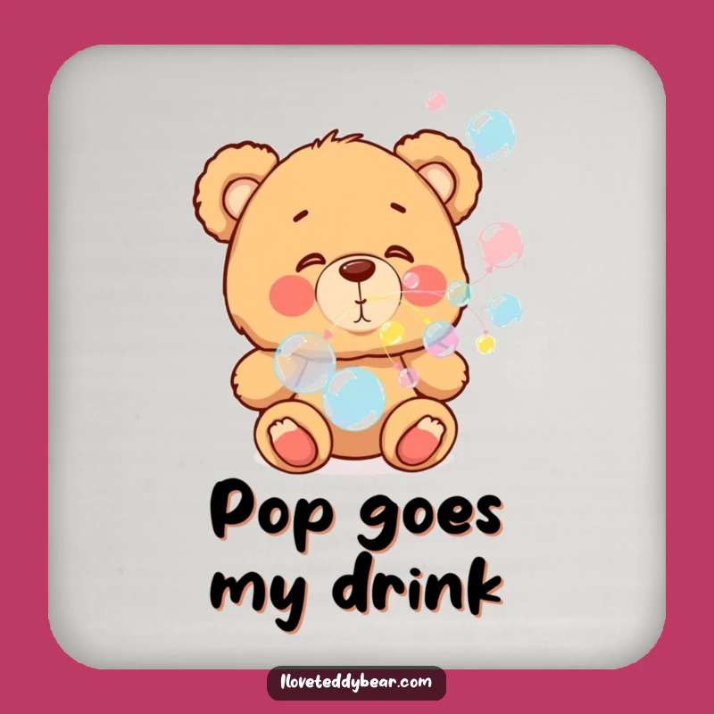 Funny Teddy Bear Bubble Coaster: Protect Surfaces with Playful Art