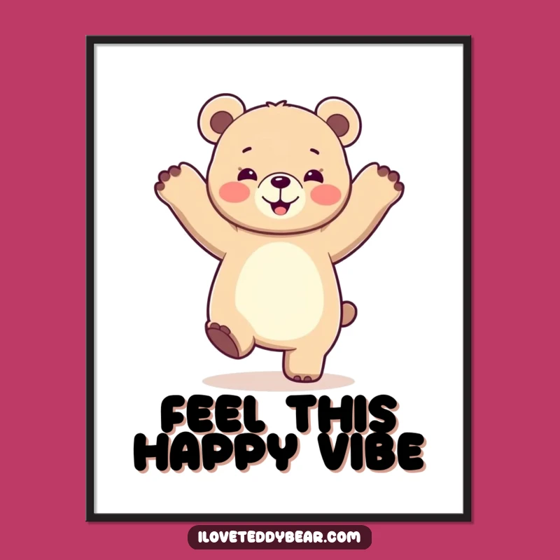 Funny Dancing Bear Poster: Vibrant Wall Art to Inspire Joyful Movement
