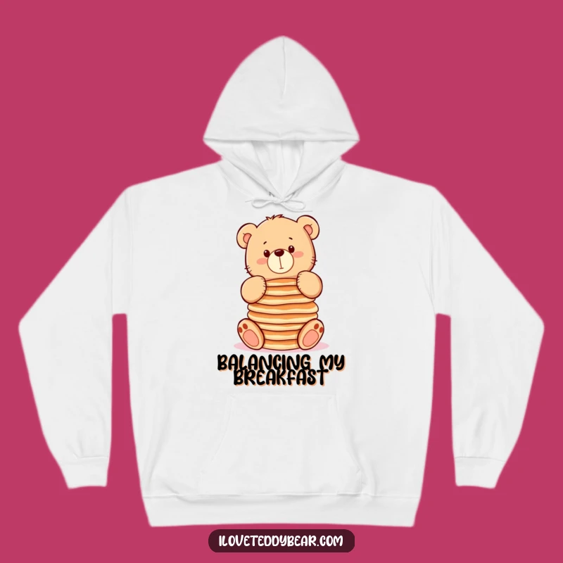 Funny Pancake Bear Hoodie: Cozy Comfort & Breakfast Humor