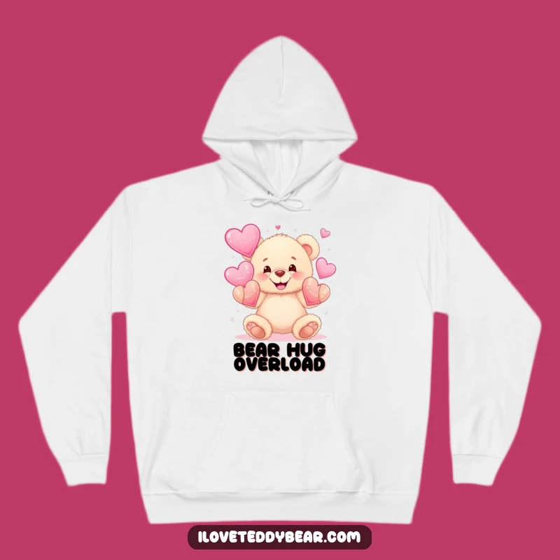 Cozy Funny Juggling Hearts Bear Hoodie: Warm Hugs Guaranteed!