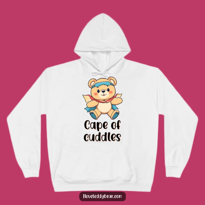 Cozy Funny Superhero Teddy Bear Hoodie - Warmth & Power!