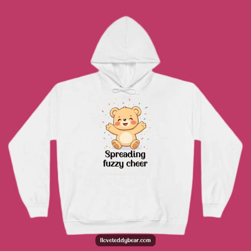 Cozy Teddy Bear Confetti Hoodie: Celebrate in Comfort - Perfect Funny Gift!