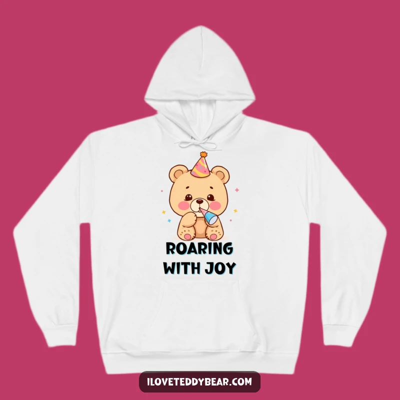 Funny Bear Cub Party Hoodie - Cozy Celebration Comfort Gift
