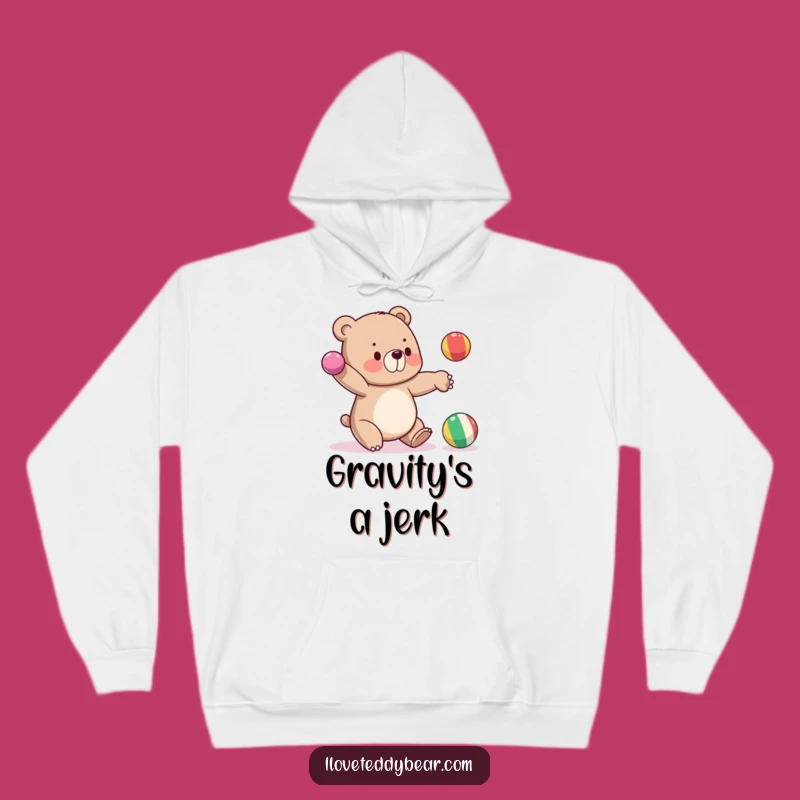 Funny Bear Juggling Hoodie, Stay Cozy During Your Tumbles - A Hilarious Gift
