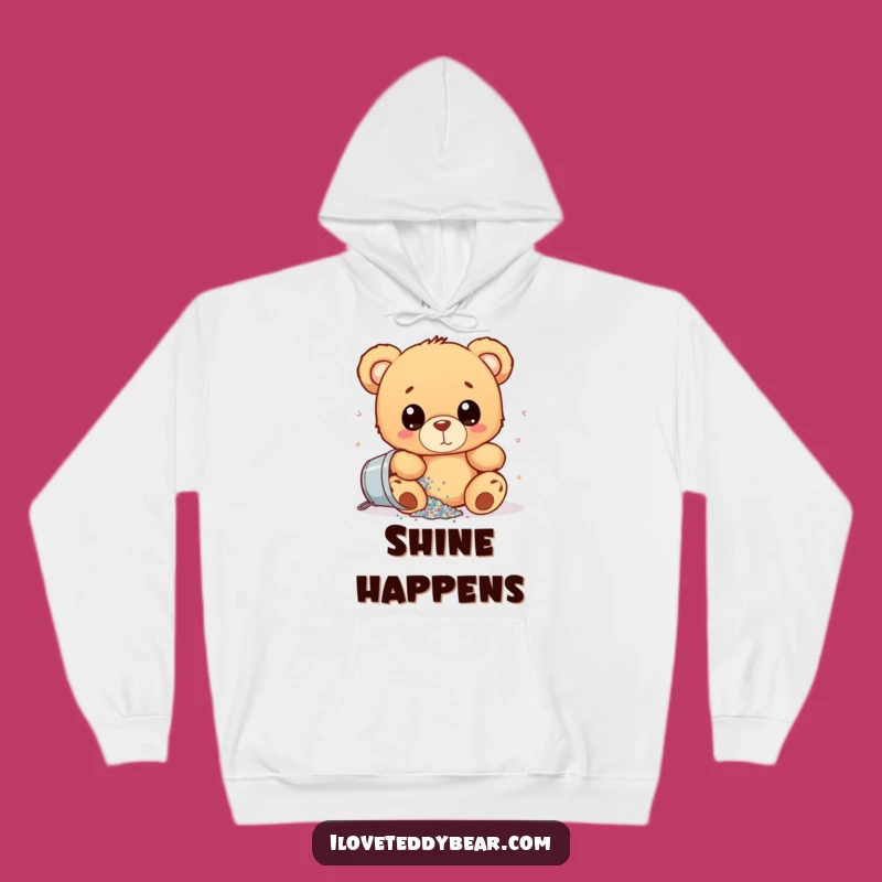 Funny Glitter Spill Teddy Bear Hoodie: Cozy Chaos, The Ultimate Funny Gift