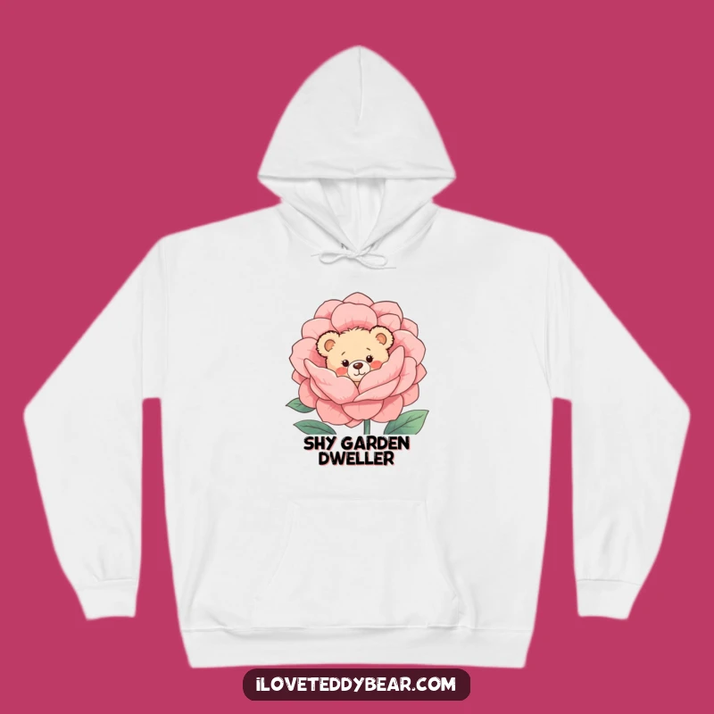 Funny Shy Bear Hoodie: Cozy Teddy Peeking, Warm and Sweet Funny Gift for Comfort