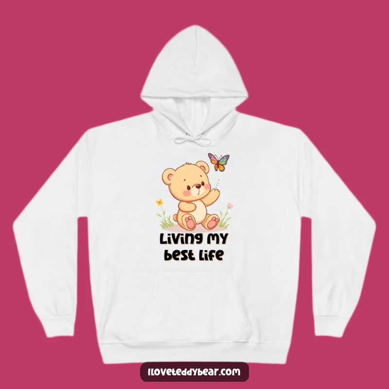 Funny Teddy Bear Butterfly Hoodie: Cozy Comfort and Playful Memories, Great Gift