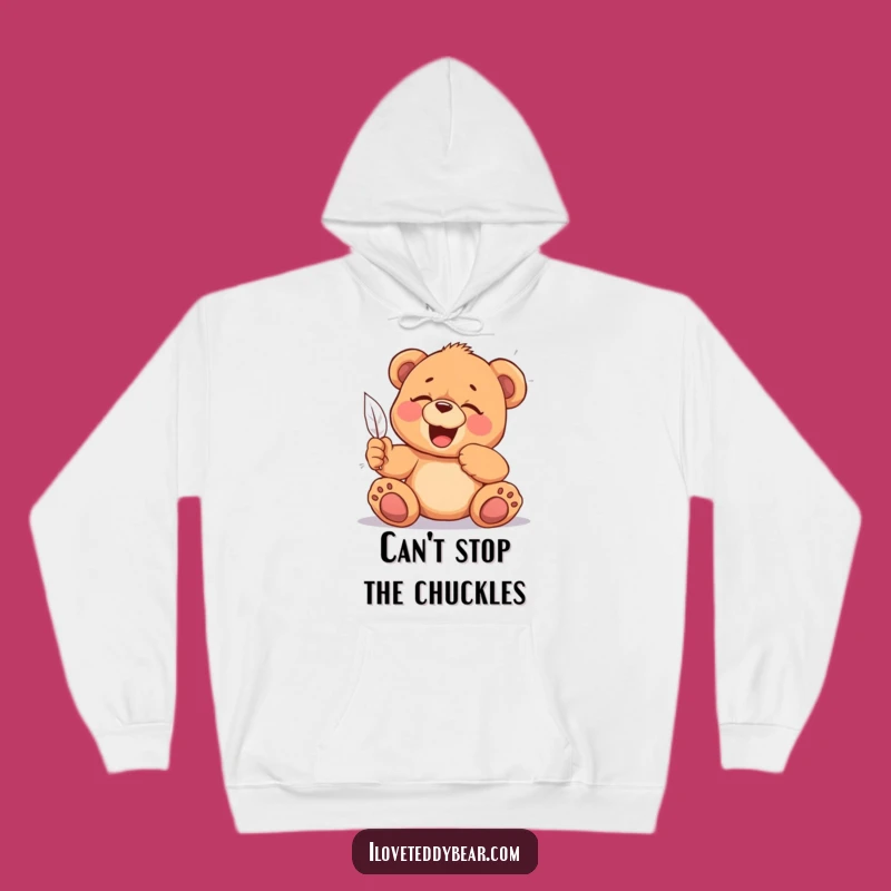 Funny Tickled Teddy Bear Hoodie: Cozy Giggles, Warm Hilarious Funny Gift
