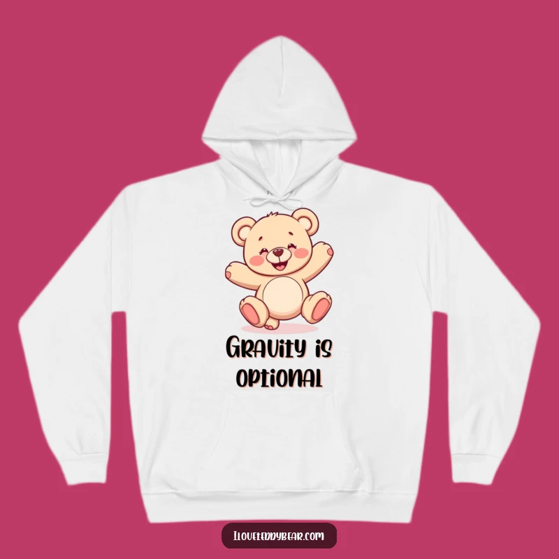 Cozy Funny Wobbly Cartwheel Teddy Bear Hoodie - Warm Laughs Guaranteed Gift