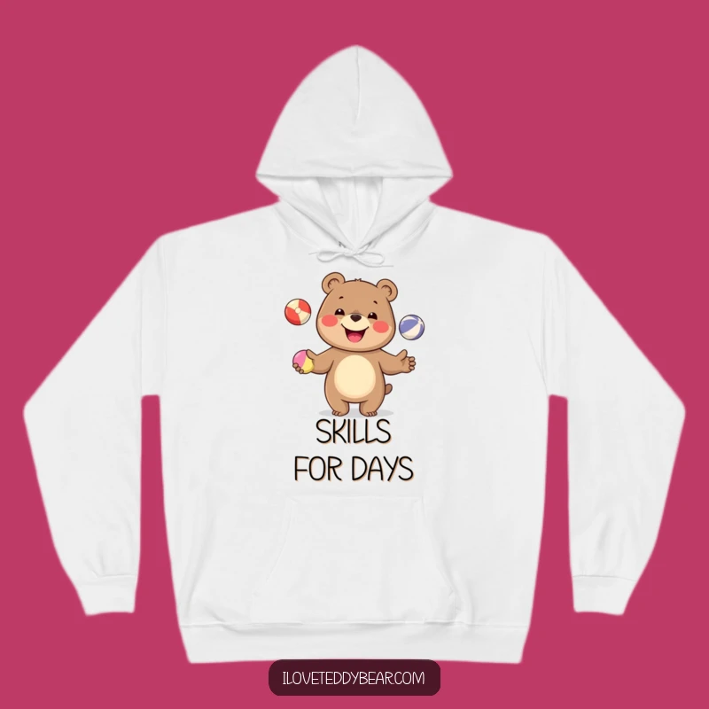 Funny Juggling Bear Hoodie: Cozy Laughs and Warm Hugs for a Playful You