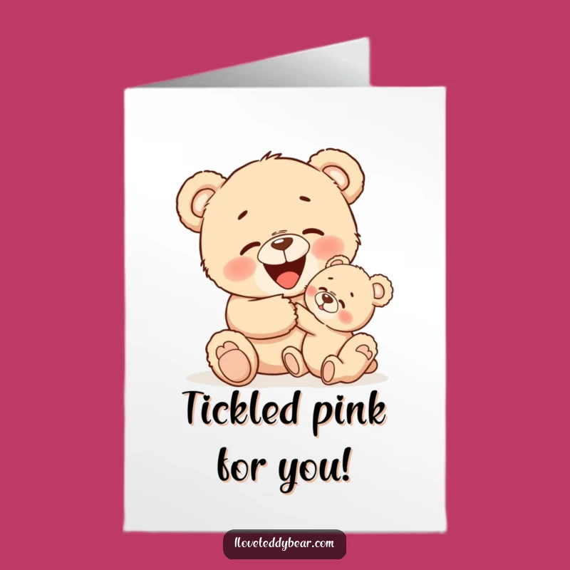 Free Printable Congrats Card: Teddy Bear Giggles! Funny Downloadable Gift